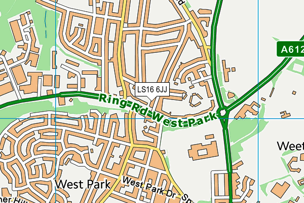 LS16 6JJ map - OS VectorMap District (Ordnance Survey)