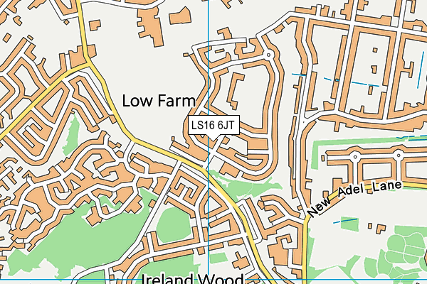 LS16 6JT map - OS VectorMap District (Ordnance Survey)