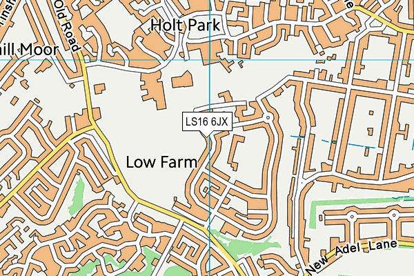 LS16 6JX map - OS VectorMap District (Ordnance Survey)