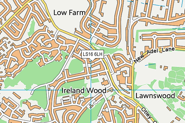 LS16 6LH map - OS VectorMap District (Ordnance Survey)