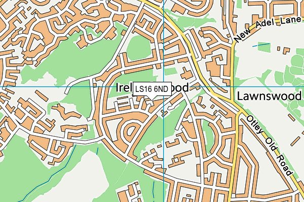 LS16 6ND map - OS VectorMap District (Ordnance Survey)