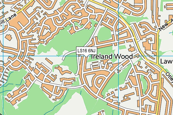 LS16 6NJ map - OS VectorMap District (Ordnance Survey)
