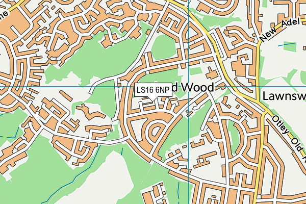 LS16 6NP map - OS VectorMap District (Ordnance Survey)