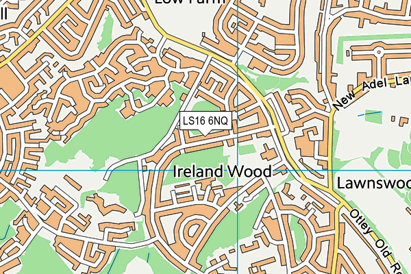 LS16 6NQ map - OS VectorMap District (Ordnance Survey)