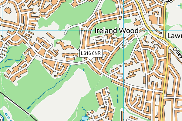 LS16 6NR map - OS VectorMap District (Ordnance Survey)