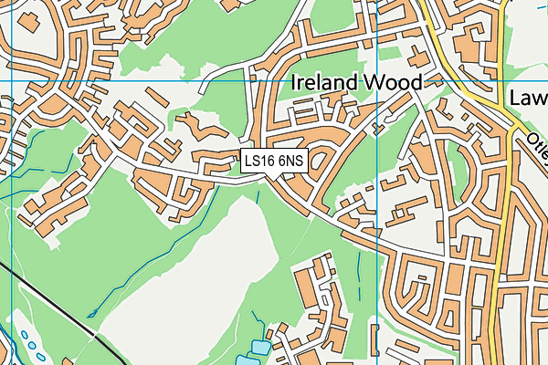 LS16 6NS map - OS VectorMap District (Ordnance Survey)