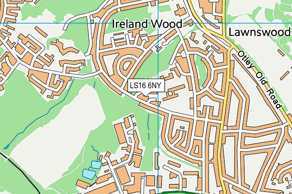 LS16 6NY map - OS VectorMap District (Ordnance Survey)