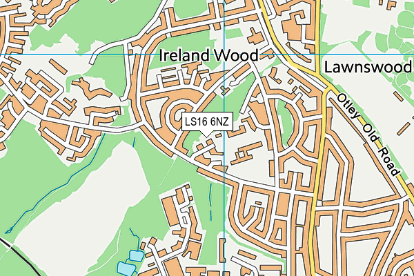 LS16 6NZ map - OS VectorMap District (Ordnance Survey)