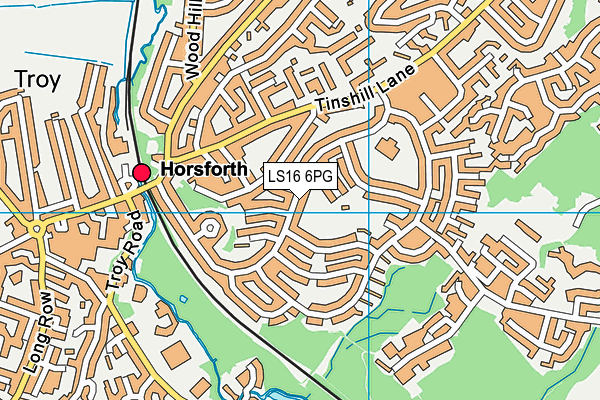 LS16 6PG map - OS VectorMap District (Ordnance Survey)