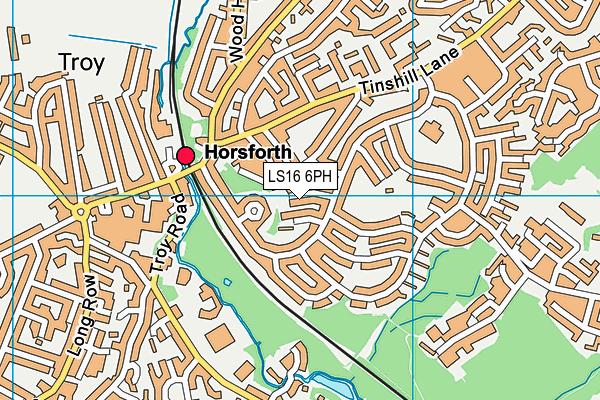 LS16 6PH map - OS VectorMap District (Ordnance Survey)