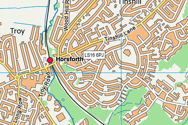 LS16 6PJ map - OS VectorMap District (Ordnance Survey)