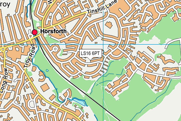 LS16 6PT map - OS VectorMap District (Ordnance Survey)