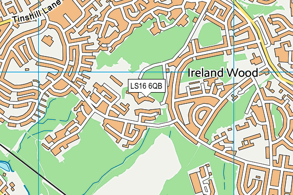 LS16 6QB map - OS VectorMap District (Ordnance Survey)