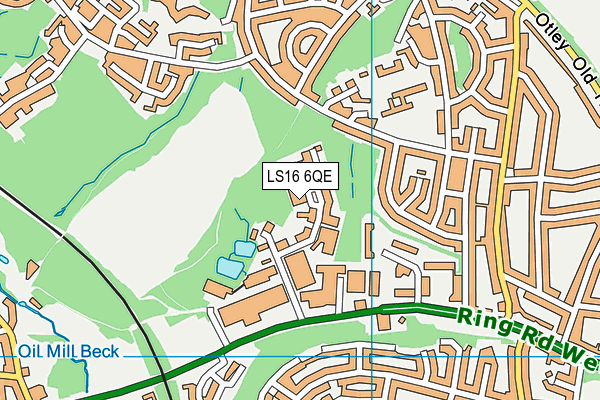 LS16 6QE map - OS VectorMap District (Ordnance Survey)