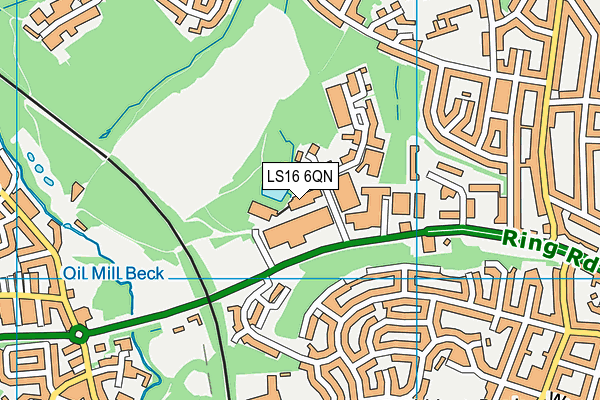 LS16 6QN map - OS VectorMap District (Ordnance Survey)