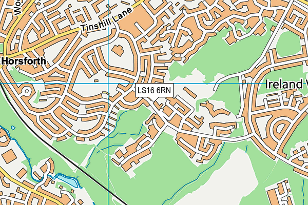 LS16 6RN map - OS VectorMap District (Ordnance Survey)