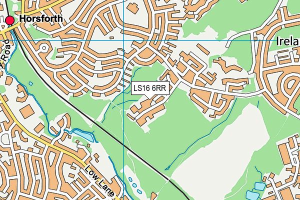 LS16 6RR map - OS VectorMap District (Ordnance Survey)