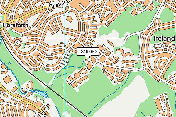 LS16 6RS map - OS VectorMap District (Ordnance Survey)
