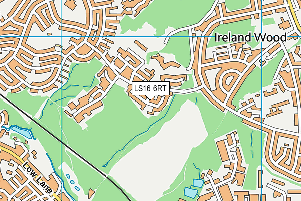 LS16 6RT map - OS VectorMap District (Ordnance Survey)