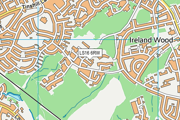 LS16 6RW map - OS VectorMap District (Ordnance Survey)
