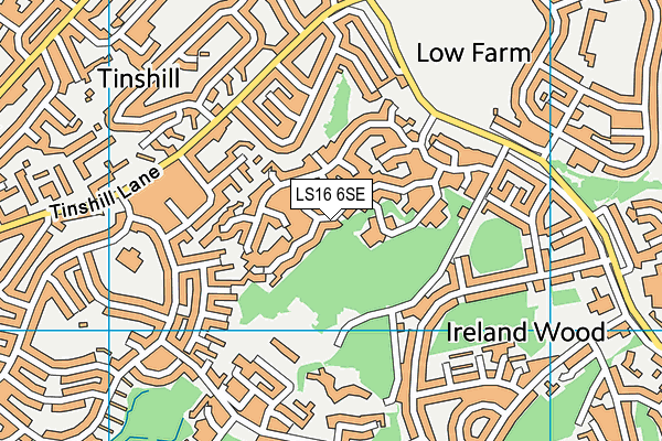 LS16 6SE map - OS VectorMap District (Ordnance Survey)