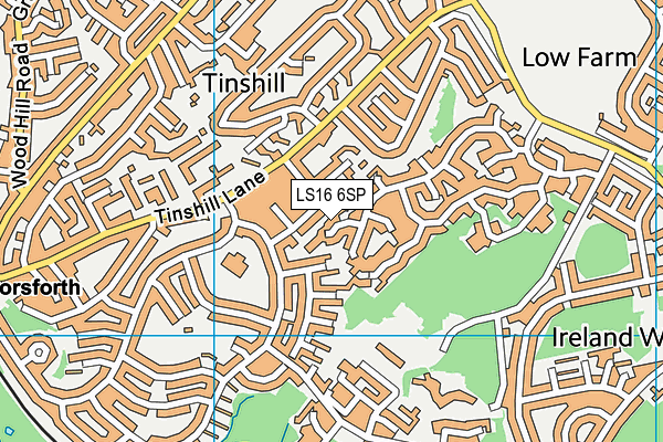 LS16 6SP map - OS VectorMap District (Ordnance Survey)