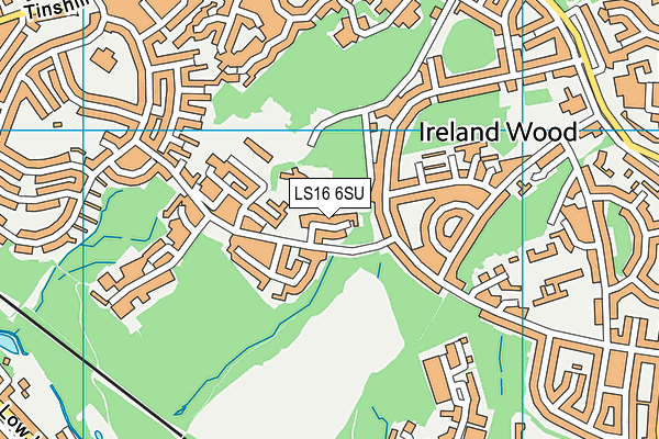 LS16 6SU map - OS VectorMap District (Ordnance Survey)
