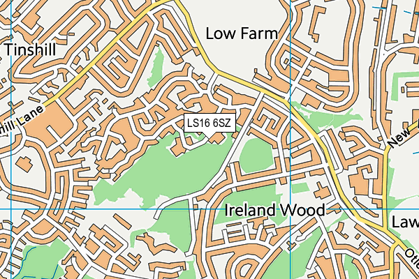 LS16 6SZ map - OS VectorMap District (Ordnance Survey)