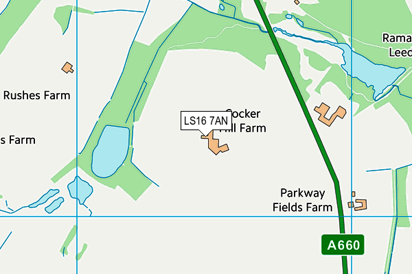 LS16 7AN map - OS VectorMap District (Ordnance Survey)