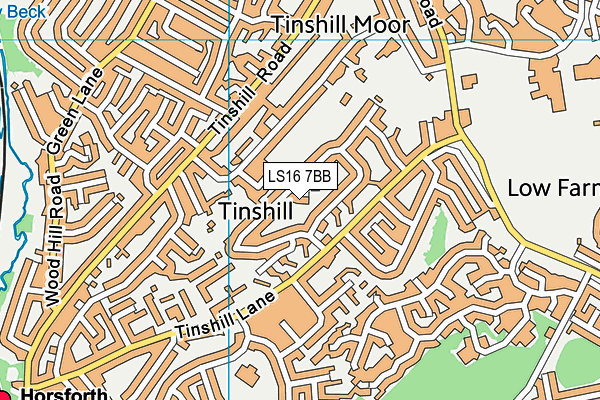 LS16 7BB map - OS VectorMap District (Ordnance Survey)