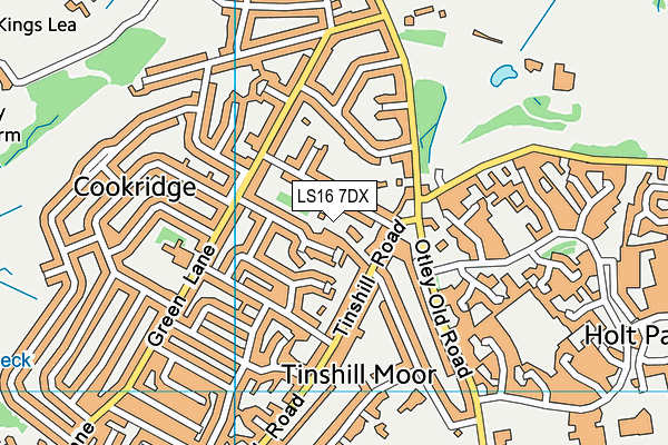 LS16 7DX map - OS VectorMap District (Ordnance Survey)