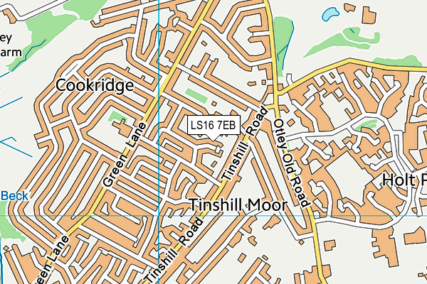 LS16 7EB map - OS VectorMap District (Ordnance Survey)