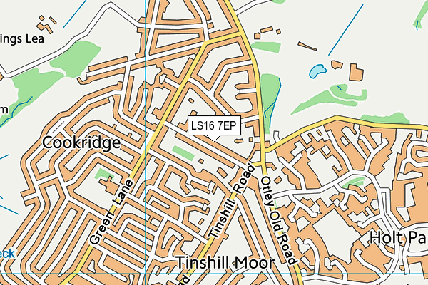 LS16 7EP map - OS VectorMap District (Ordnance Survey)