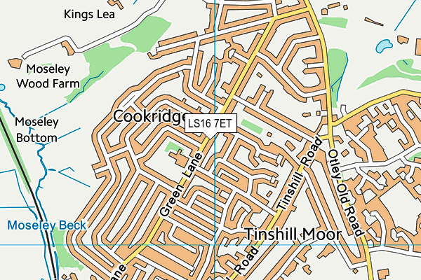 LS16 7ET map - OS VectorMap District (Ordnance Survey)