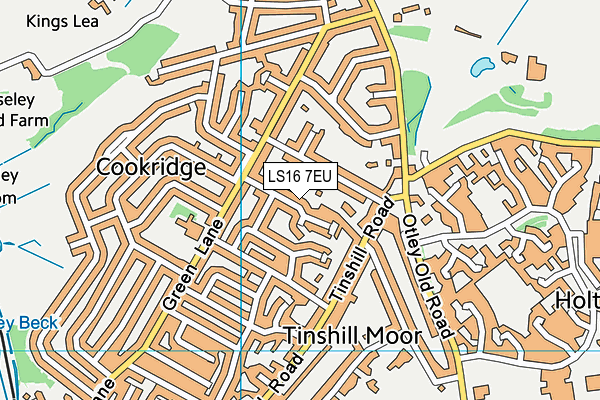 LS16 7EU map - OS VectorMap District (Ordnance Survey)