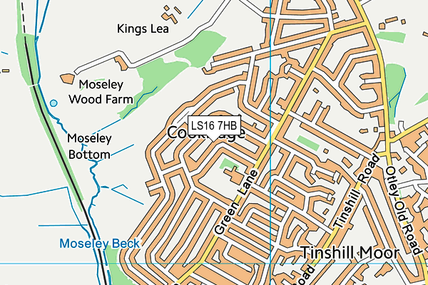 LS16 7HB map - OS VectorMap District (Ordnance Survey)