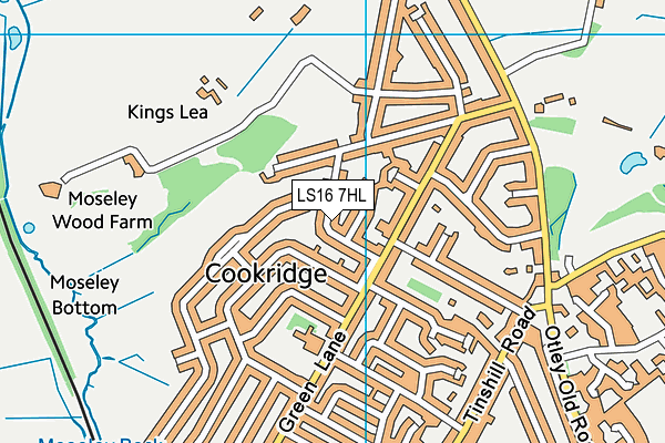 LS16 7HL map - OS VectorMap District (Ordnance Survey)