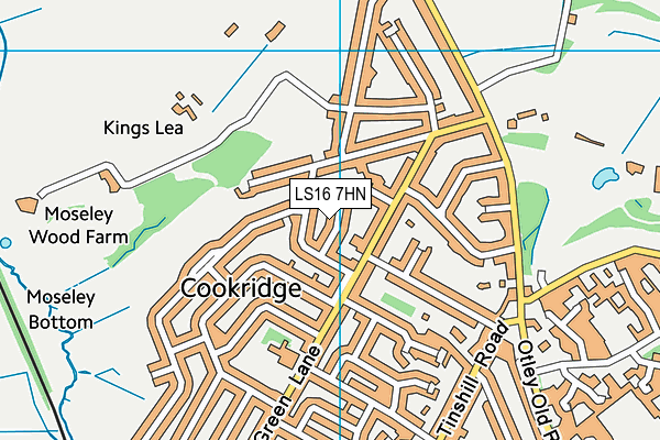 LS16 7HN map - OS VectorMap District (Ordnance Survey)