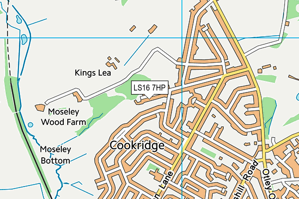 LS16 7HP map - OS VectorMap District (Ordnance Survey)