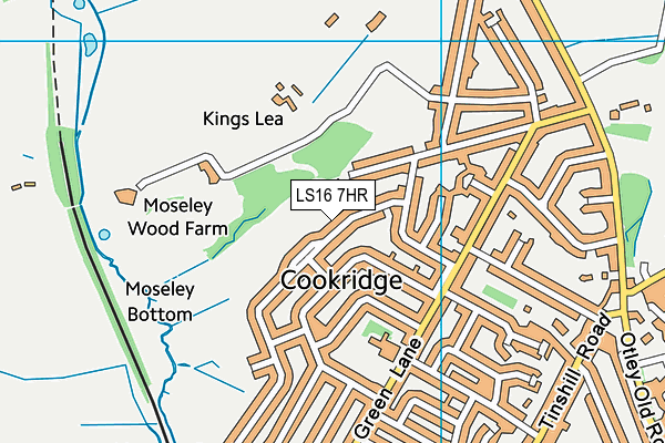 LS16 7HR map - OS VectorMap District (Ordnance Survey)