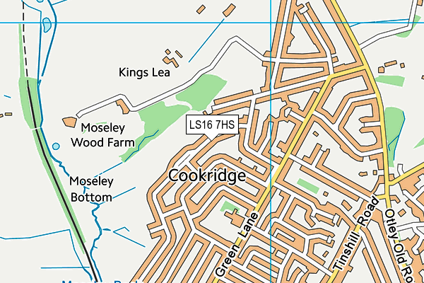 LS16 7HS map - OS VectorMap District (Ordnance Survey)