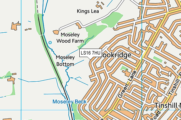 LS16 7HU map - OS VectorMap District (Ordnance Survey)