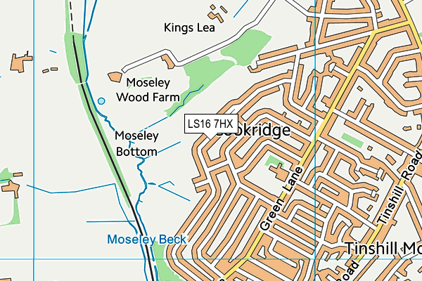 LS16 7HX map - OS VectorMap District (Ordnance Survey)