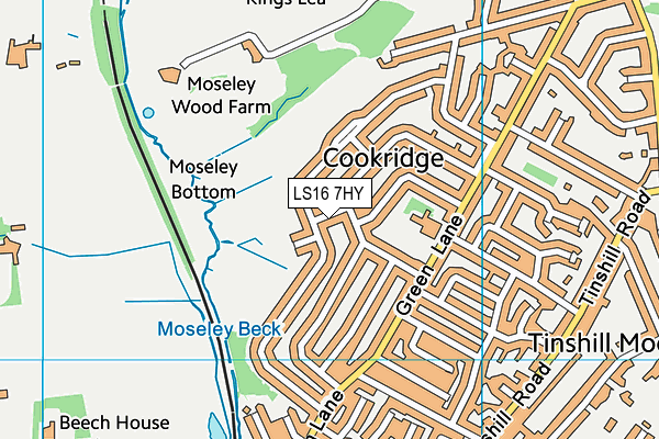 LS16 7HY map - OS VectorMap District (Ordnance Survey)