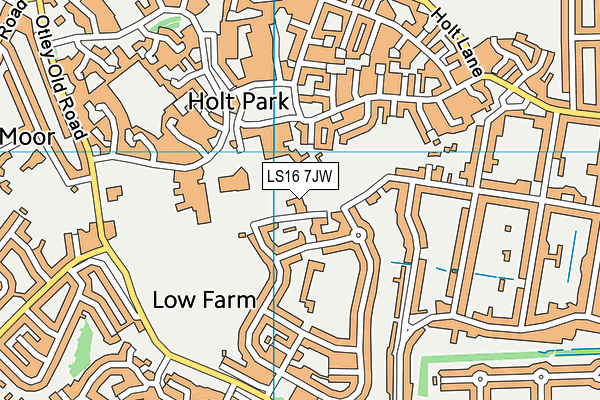 LS16 7JW map - OS VectorMap District (Ordnance Survey)