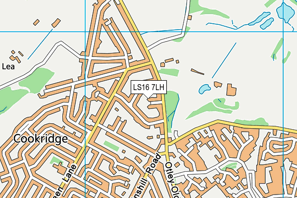 LS16 7LH map - OS VectorMap District (Ordnance Survey)