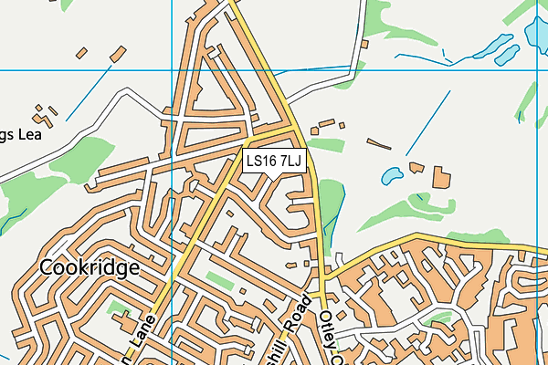 LS16 7LJ map - OS VectorMap District (Ordnance Survey)