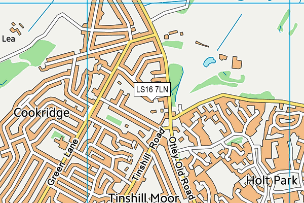 LS16 7LN map - OS VectorMap District (Ordnance Survey)