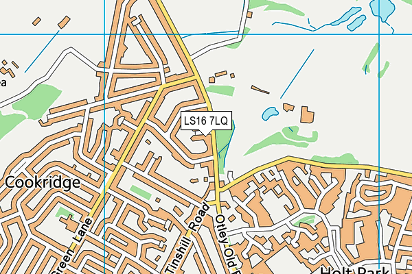 LS16 7LQ map - OS VectorMap District (Ordnance Survey)