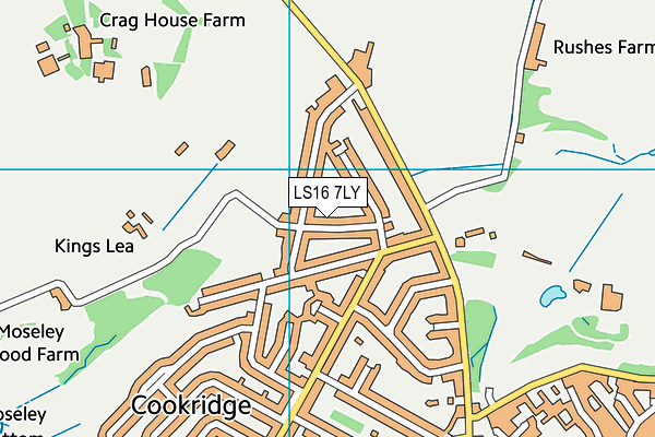 LS16 7LY map - OS VectorMap District (Ordnance Survey)